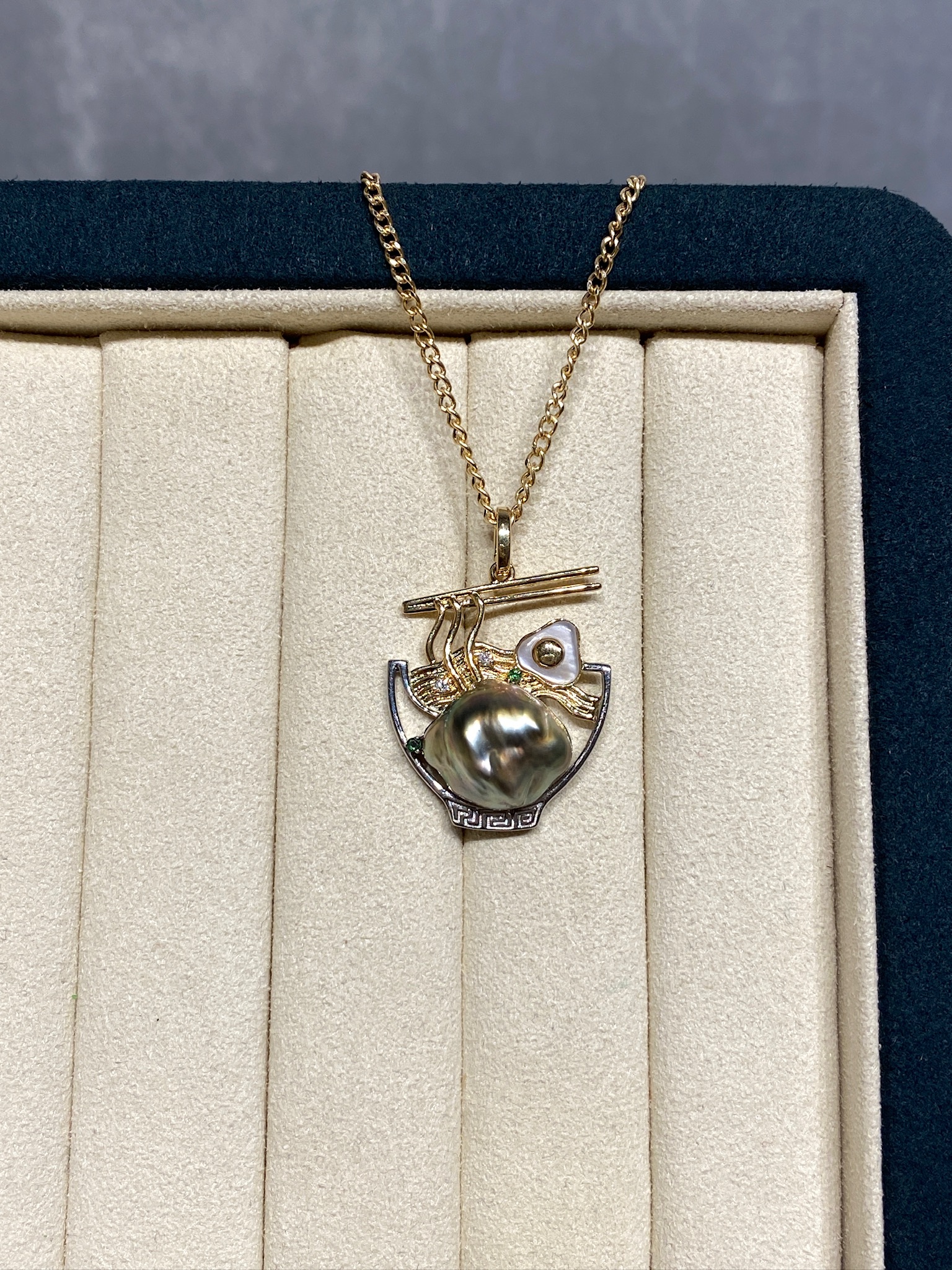 Tahiti Keshi Noodle Pendant - Polished Fine Metamaterial Object