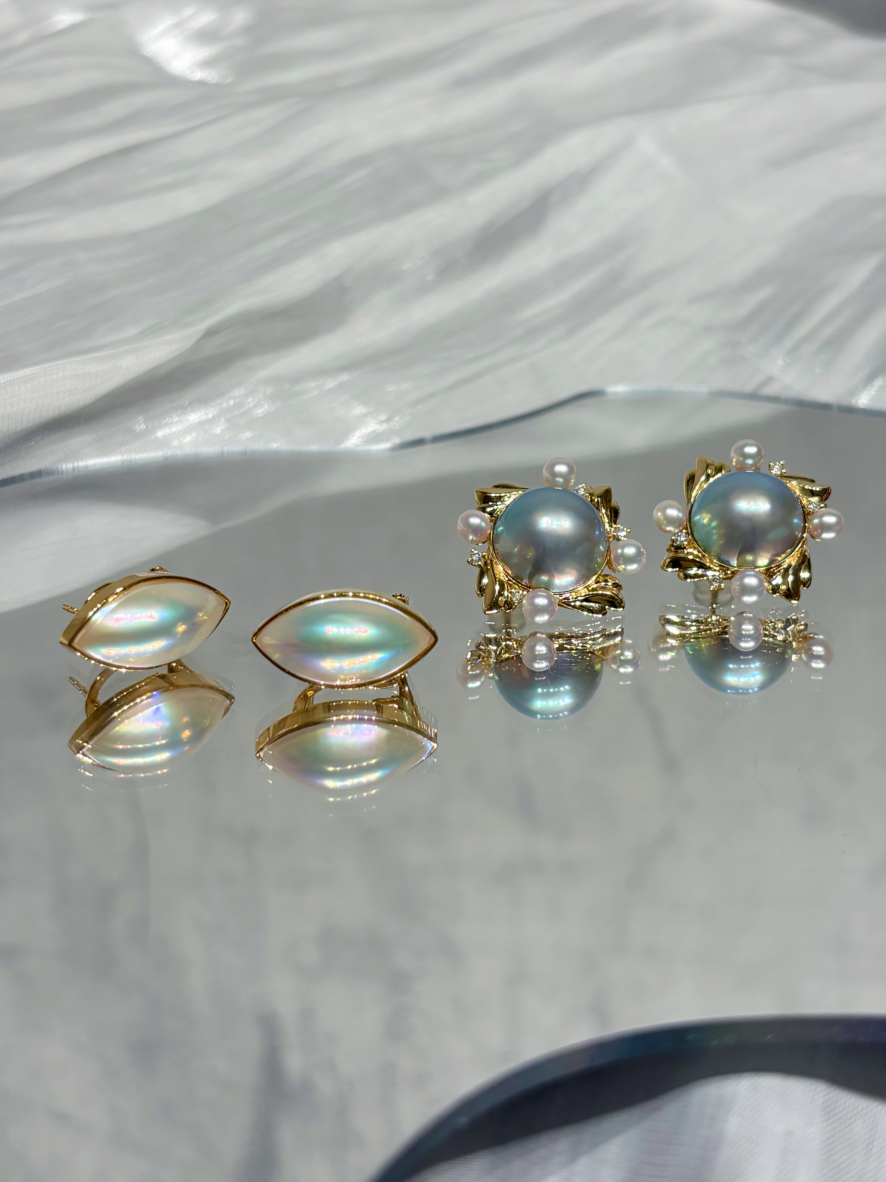 Mabe Pearl Earrings Right